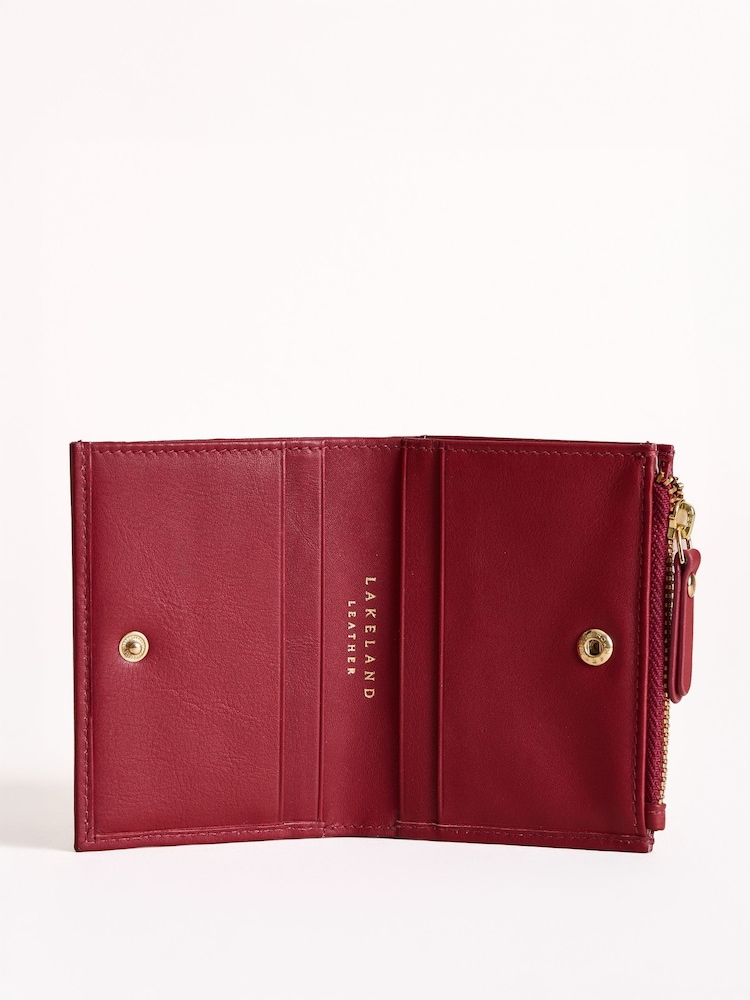 אדום - ארנק Lakeland Leather קטן, דגם Grasmere - תמונה 2 מתוך 5