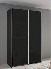 Rauch Dark Grey 1.3m Sliding Courtney Glass Semi Fitted Wardrobe - Image 1 of 2