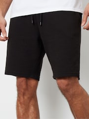 Threadbare Black Rib Sweat Shorts - Image 3 of 4
