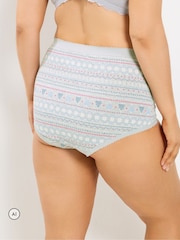 Braguitas completas con estampado Fairisle de Yours Curve 5 Pack - Imagen 3 de 9