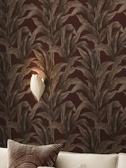Damson Glamtique Leaf 10M tapetes - Attēls 1 no 5