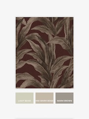 Damson Glamtique Leaf 10M tapetes - Attēls 4 no 5