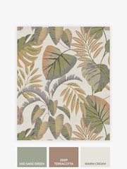 Orange Jungle Leaves 10M Wallpaper - Image 3 of 4