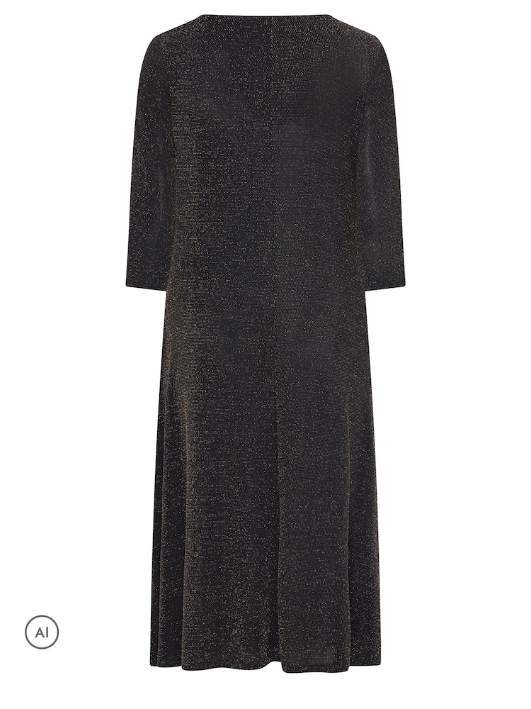 Қара - Evans Sparkle Knot Front Dress - 6суретінің 6 суреті