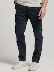 Superdry Eclipse Navy Slim Officers Chinos Trousers - Image 1 of 5