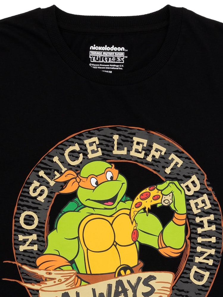 Vanilla Underground Black Mens Ninja Turtles Printed Pyjamas - Image 7 of 8