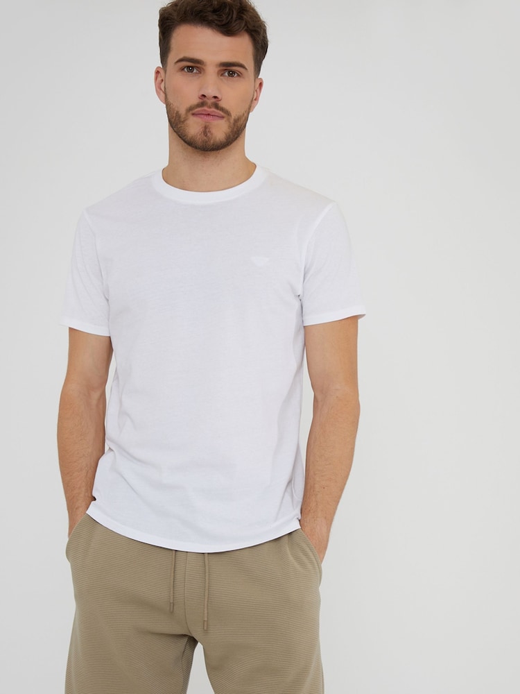 Threadbare Brown Rib Sweat Shorts - Image 1 of 4