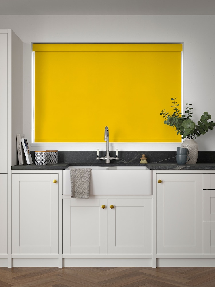 Luna Yellow Solstice Made to Measure Blackout Roller Blind - Image 2 of 6
