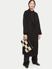 Jigsaw Long Double Faced Black Wool Coat - Image 2 of 6