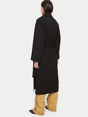 Jigsaw Long Double Faced Black Wool Coat - Image 3 of 6