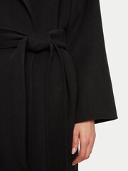 Jigsaw Long Double Faced Black Wool Coat - Image 6 of 6