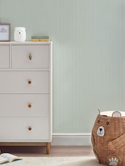 Green Calm Stripe 10M Wallpaper - Image 1 of 5