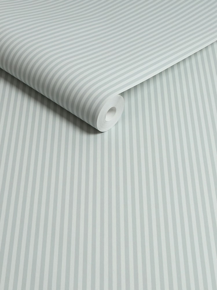 Green Calm Stripe 10M Wallpaper - Image 5 of 5 Green Calm Stripe 10M Wallpaper - Image 5 of 5