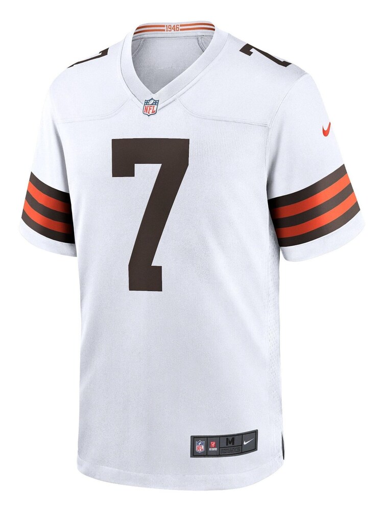 Nike White NFL Cleveland Browns Game Road Jersey - Jamie Gillan - Image 2 of 3