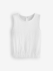 White Textured Vest (3-16yrs) - Image 1 of 3