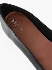 Black Forever Comfort Leather Twist Leather Ballerina Shoes - Image 9 of 9