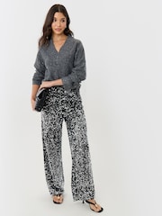 Threadbare Grey Wide Leg Sequin Wide Leg Trousers - Image 5 of 5