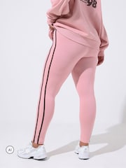 Yours Curve Pink Side Stripe Active Leggings - Image 3 of 7