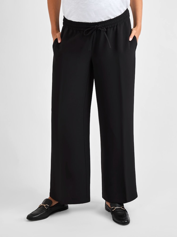 JoJo Maman Bébé Black Wide Leg Maternity Trousers - Image 1 of 6