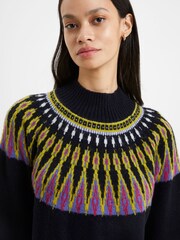 French Connection Jolee Cotton Fairisle Pattern Jumper - Image 3 of 4