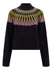 French Connection Jolee Cotton Fairisle Pattern Jumper - Image 4 of 4