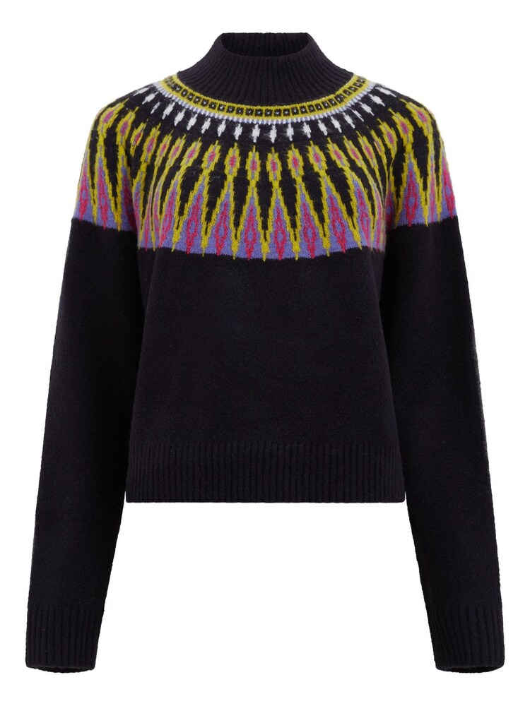 French Connection Jolee Cotton Fairisle Pattern Jumper - Image 4 of 4
