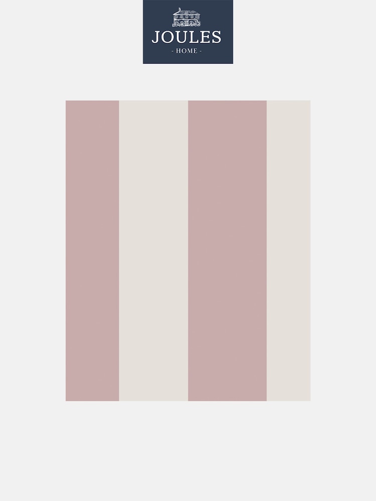 Joules Pink Harborough Stripe Wallpaper - Image 2 of 5
