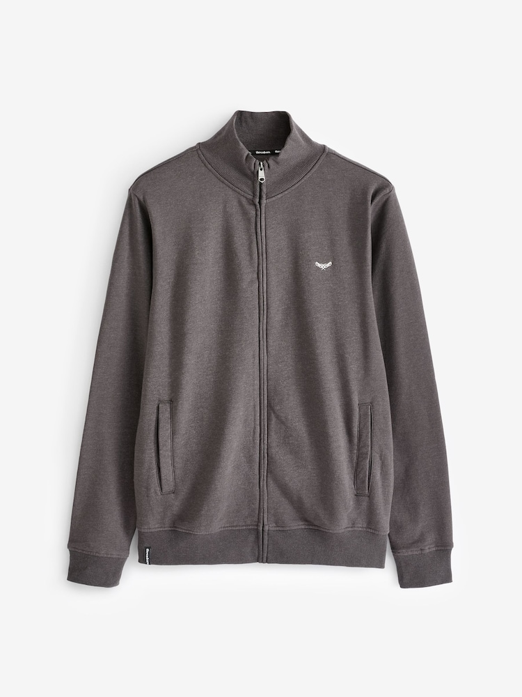 Gris - Threadbare Zip Through Fleece Sweatshirt - Imagen 5 de 5 Gris - Threadbare Zip Through Fleece Sweatshirt - Imagen 5 de 5