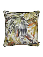 Prestigious Textiles Papaya Orange Palmyra Tropical Feather Filled 100% Cotton Cushion - Image 1 of 4