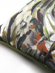 Prestigious Textiles Papaya Orange Palmyra Tropical Feather Filled 100% Cotton Cushion - Image 3 of 4