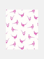 Joules Pink Flirty Pheasants Wallpaper - Image 3 of 5