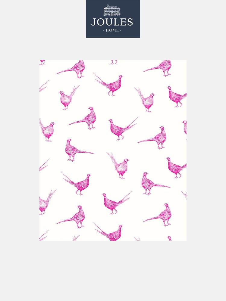 Joules Pink Flirty Pheasants Wallpaper - Image 5 of 5
