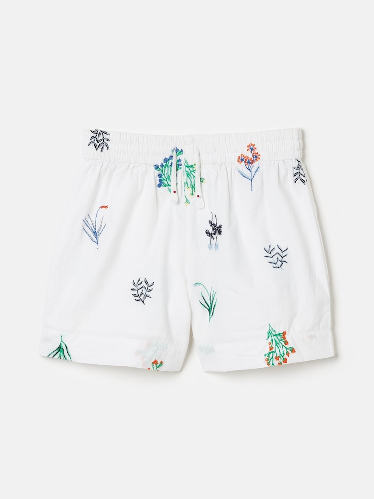 Joules Girls' Hopscotch White Woven Shorts - Image 1 of 5