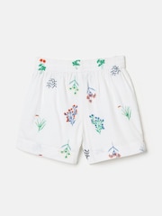 Joules Girls' Hopscotch White Woven Shorts - Image 2 of 5