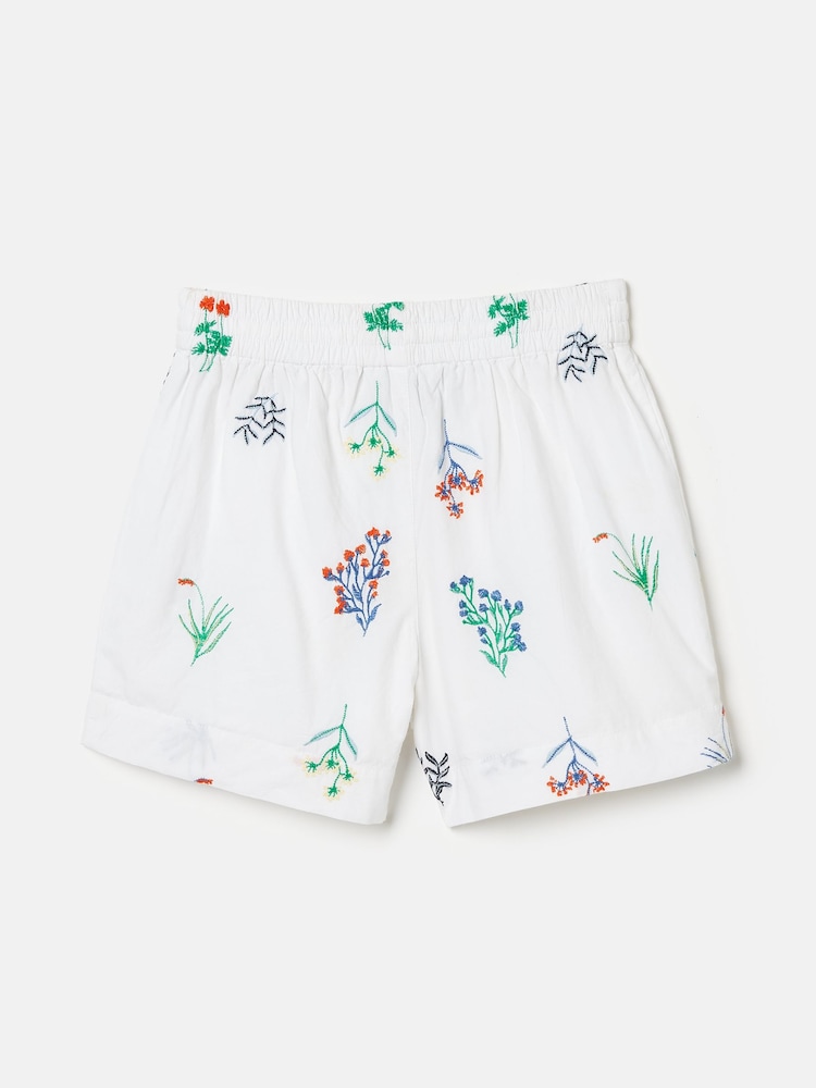 Joules Girls' Hopscotch White Woven Shorts - Image 2 of 5