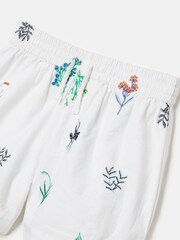 Joules Girls' Hopscotch White Woven Shorts - Image 3 of 5