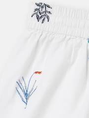 Joules Girls' Hopscotch White Woven Shorts - Image 5 of 5