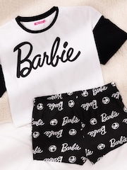 Vanilla Underground Ladies Barbie Print Licensing 100% Cotton Black Short Pyjamas - Image 4 of 4