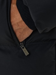 Saltwell Black Hooded Longline Puffer Jacket - Image 6 of 8