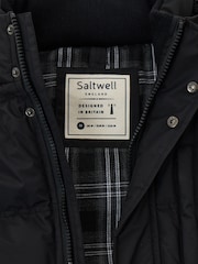 Saltwell Black Hooded Longline Puffer Jacket - Image 8 of 8