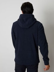 Threadbare Blue Micro Fleece Zip Through Hooded Jacket - Image 2 of 4