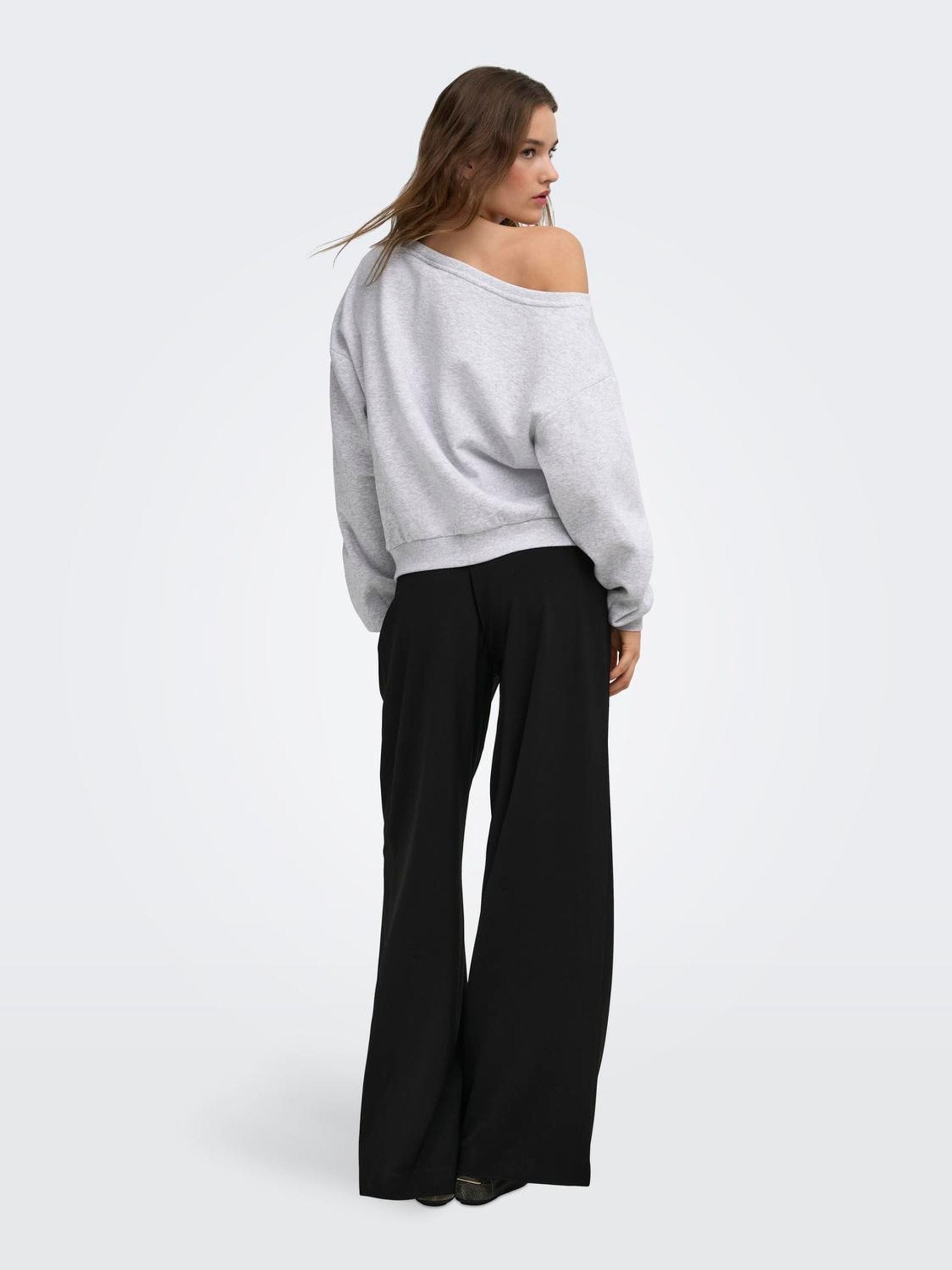 Buy ONLY Grey Off Shoulder Long Sleeve Sweatshirt from Next USA
