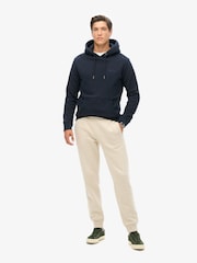 Superdry Navy Blue Essential Slim Fit Logo Hoodie - Image 1 of 6