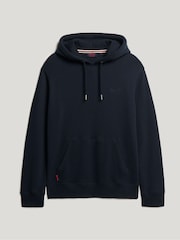 Superdry Navy Blue Essential Slim Fit Logo Hoodie - Image 4 of 6
