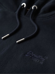 Superdry Navy Blue Essential Slim Fit Logo Hoodie - Image 5 of 6
