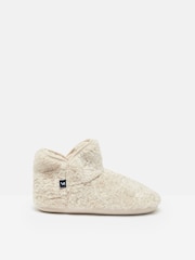 Joules Cabin Luxe Oatmeal Faux Fur Slipper Boots - Image 1 of 7