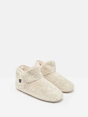 Joules Cabin Luxe Oatmeal Faux Fur Slipper Boots - Image 4 of 7