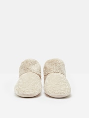 Joules Cabin Luxe Oatmeal Faux Fur Slipper Boots - Image 5 of 7