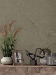 Natural Linen Weave 10M Wallpaper - Image 1 of 4