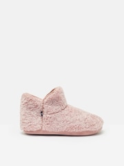 Joules Cabin Luxe Pink Faux Fur Slipper Boots - Image 1 of 7